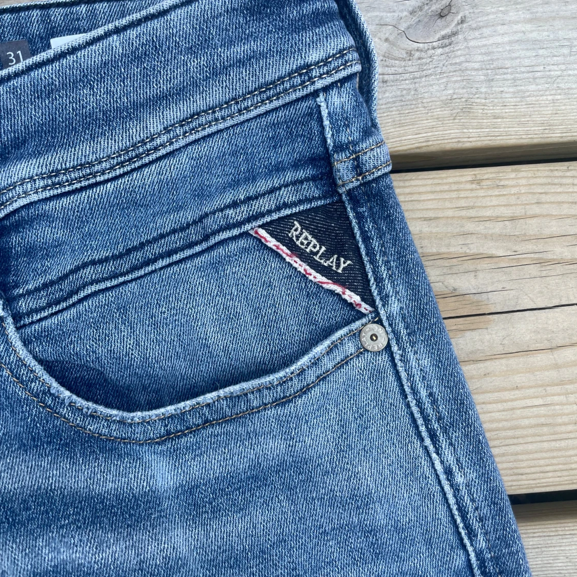 Replay Anbass ljusblå slim fit jeans 31-32 - 2