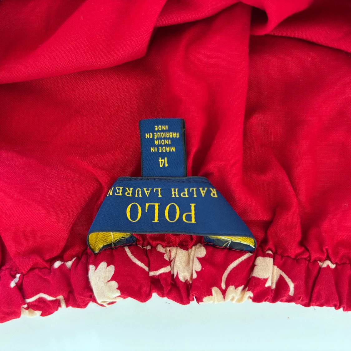 Röd blommig fodrad kjol i viscose från Polo Ralph Lauren - 2