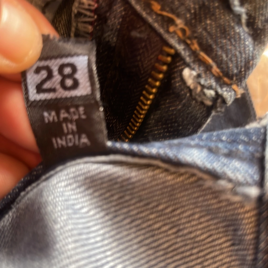 Blå raka jeans från Kallis, stl 28 - 2