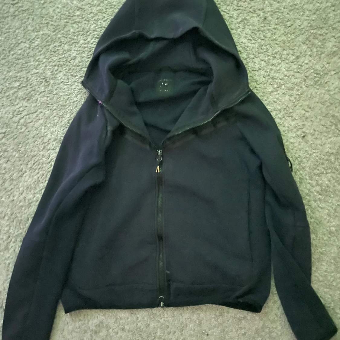 Mörkblå Nike tech kofta med huva - 2