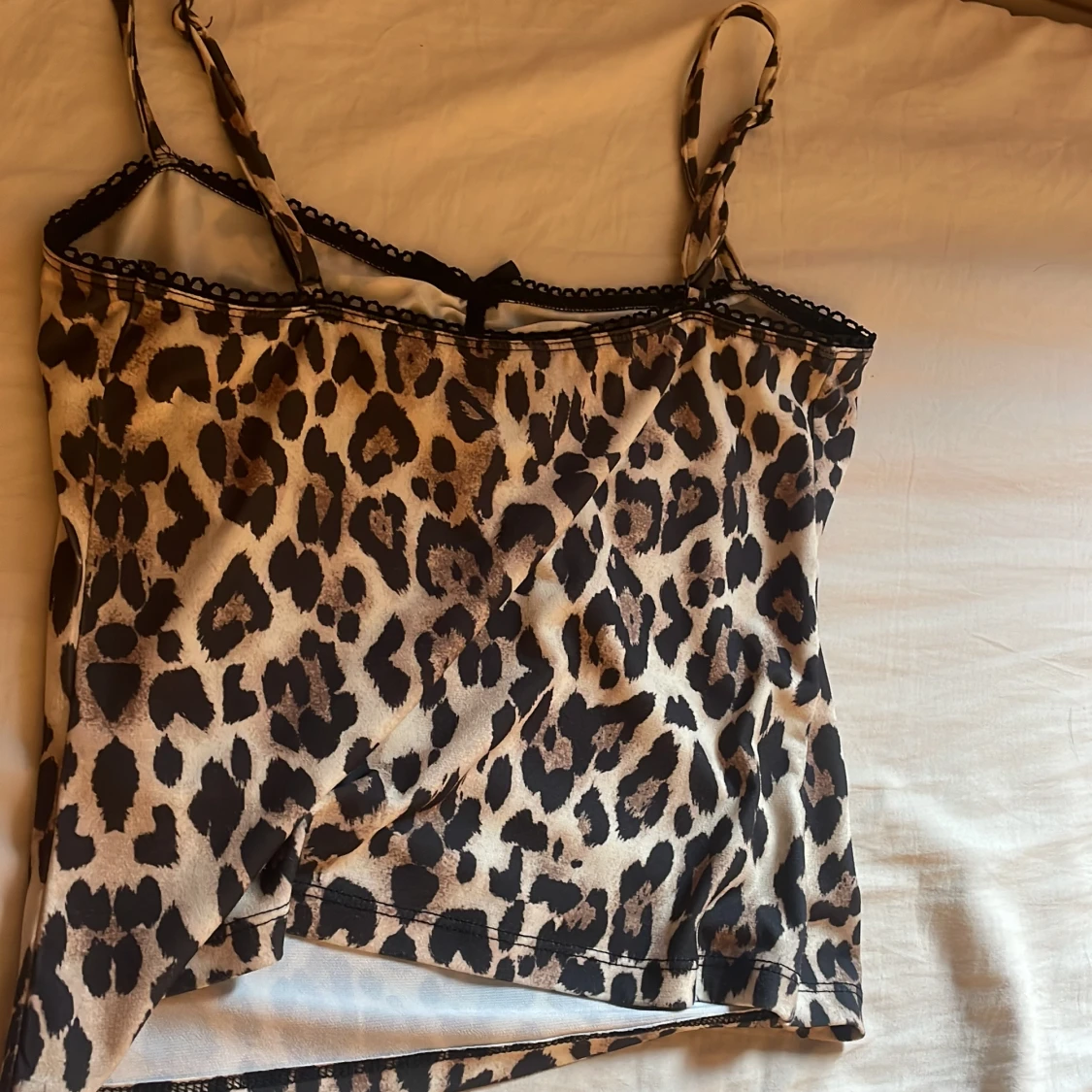 Leopardmönstrad linnetopp Gina Tricot XS - 1