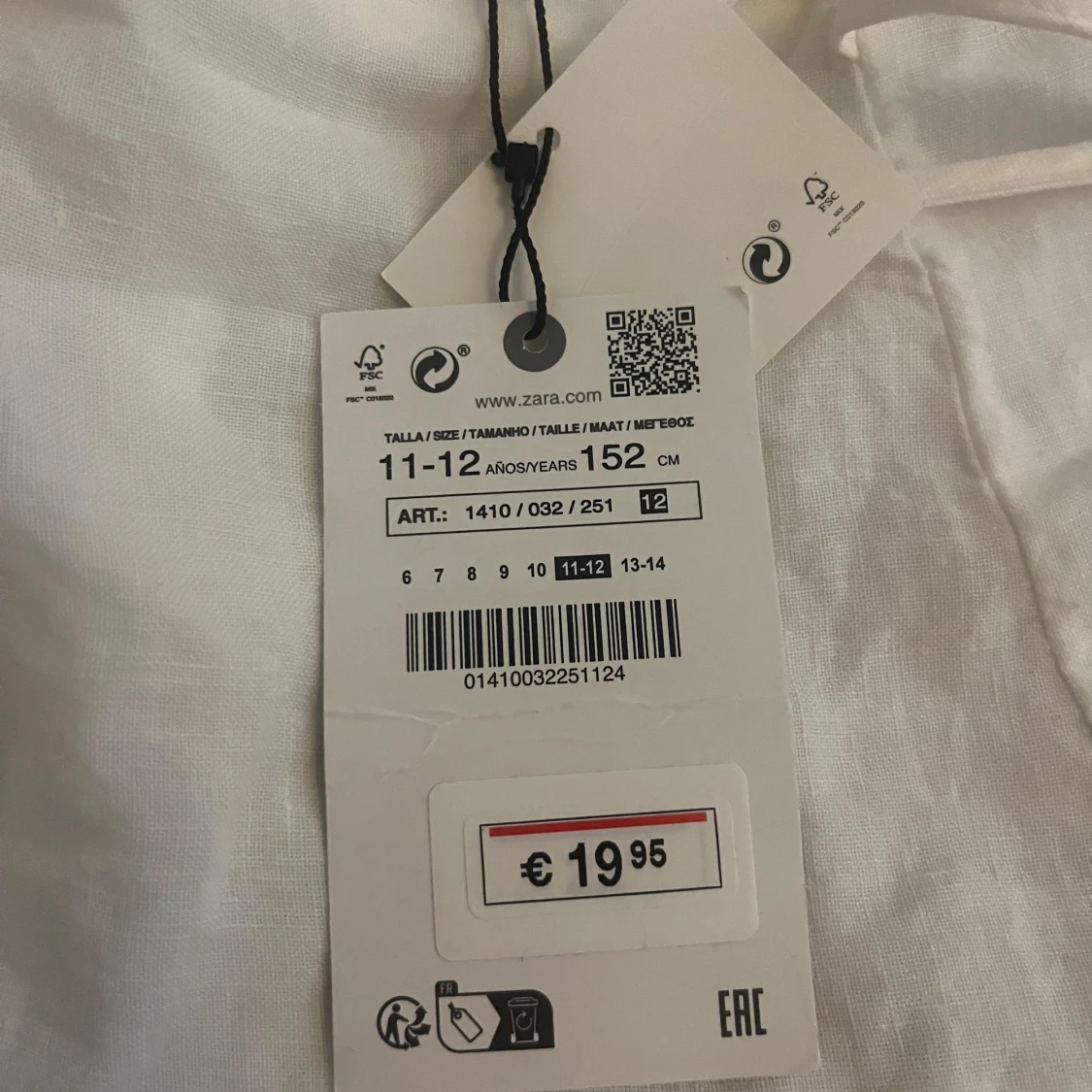 Vit omlottkjol/shorts i linne från Zara - 3