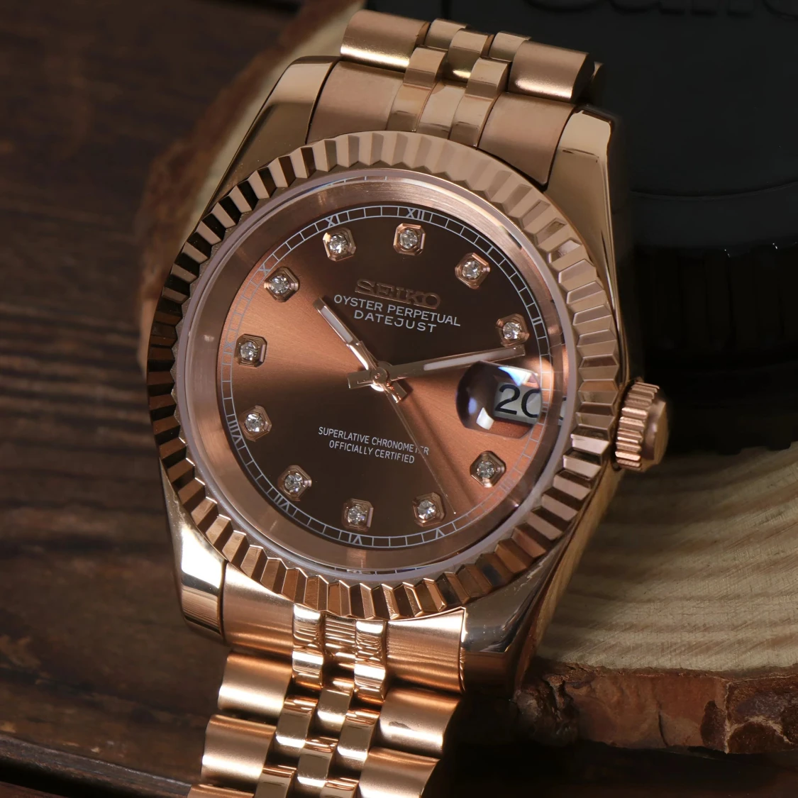 Seiko Datejust Rosé Gold Mod - 3