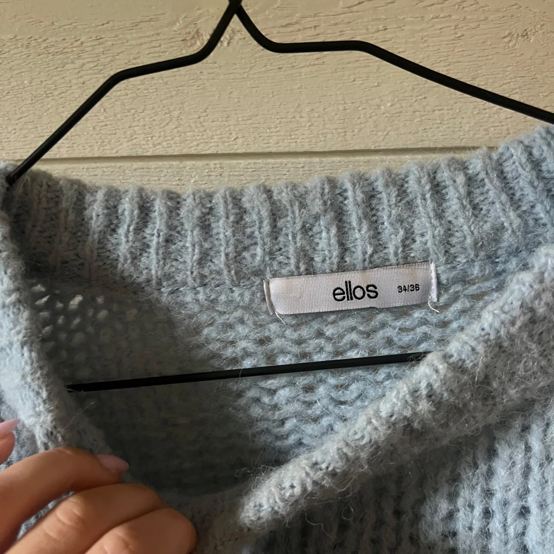 Ljusblå stickad tröja  - 3