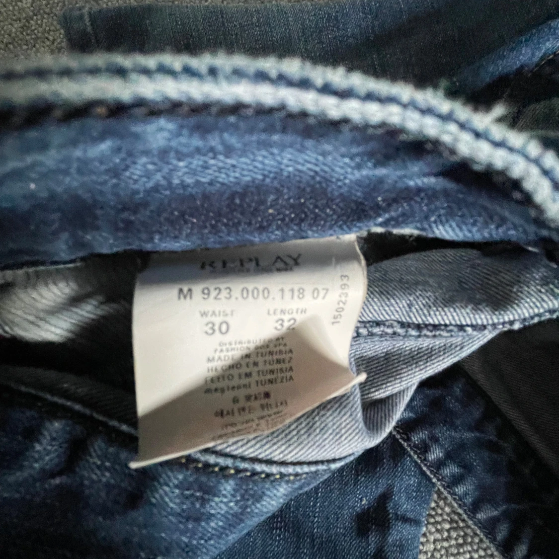 Blå Replay slim fit jeans, storlek 30/32 - 2