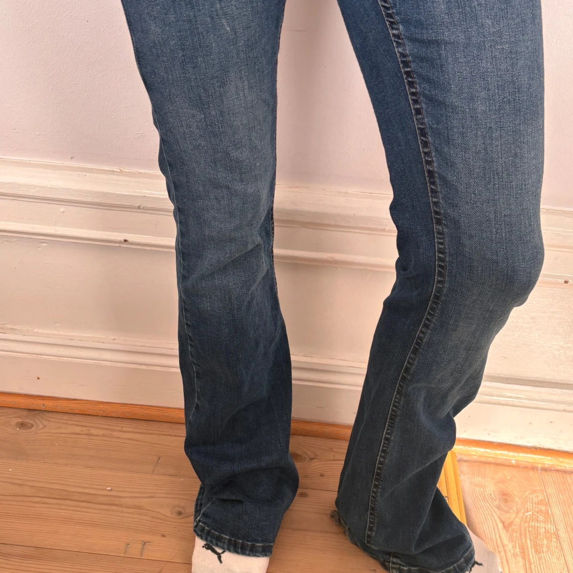 Blå bootcut jeans - 3