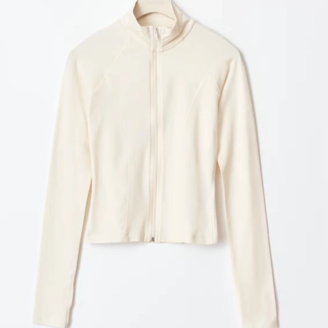 Vit långärmad zip up ❤️