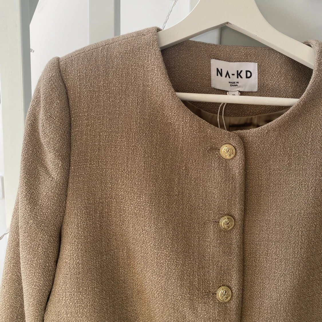 Beige tweedjacka - 3