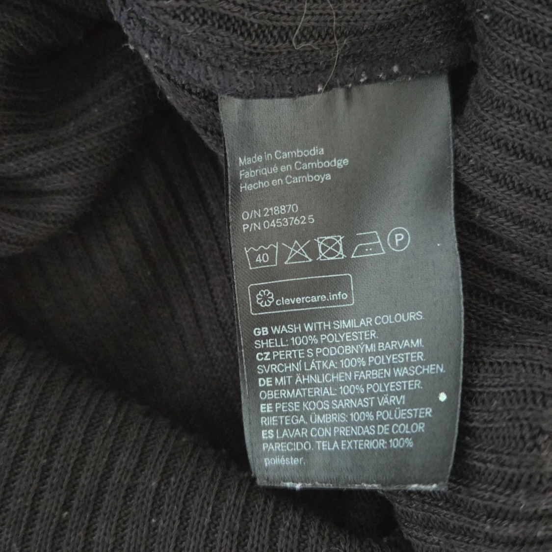 Svart ribbad långärmad topp H&M Divided - 4