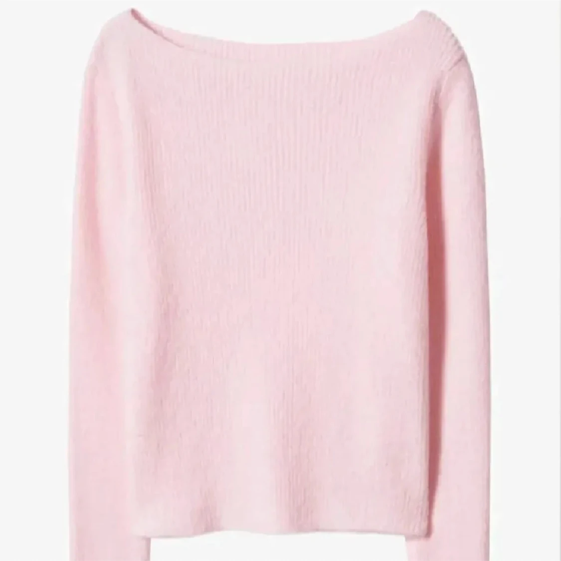 Ljusrosa stickad tröja  - 1