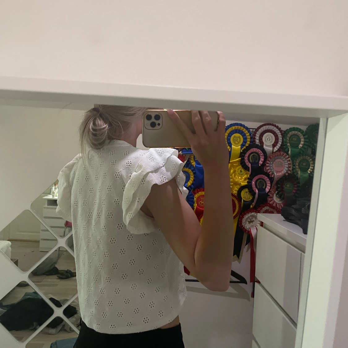 Vit blus med volangärmar Gina Tricot - 2