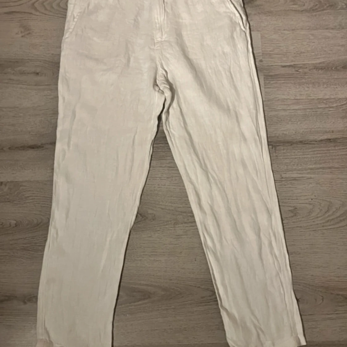 linnebyxor med normal passform