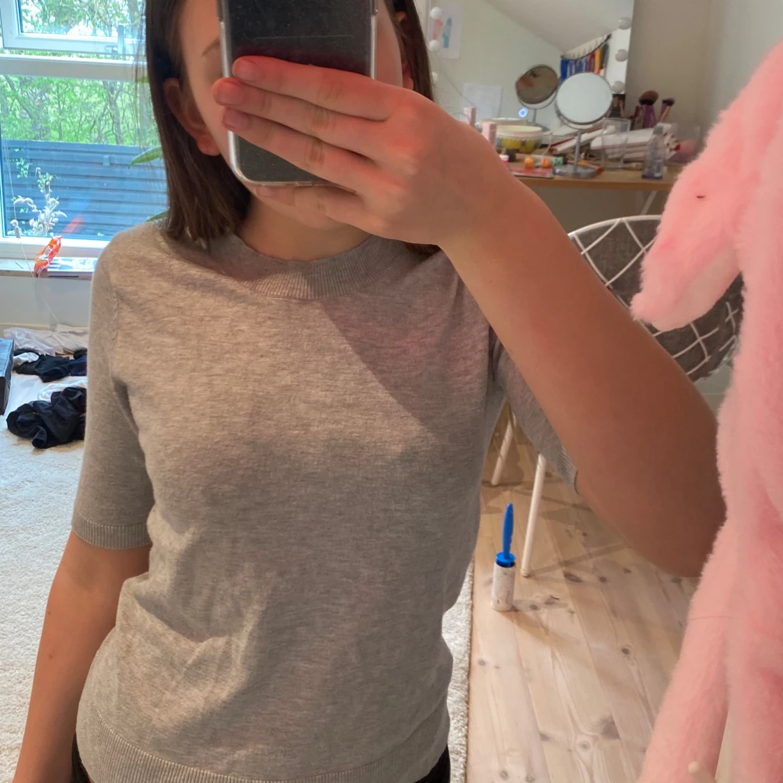 Grå kortärmad tröja från Lindex - 2