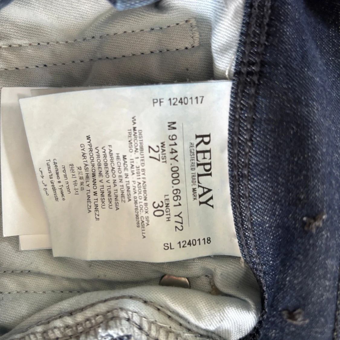 Replay Anbass jeans i mörkblå denim - 2