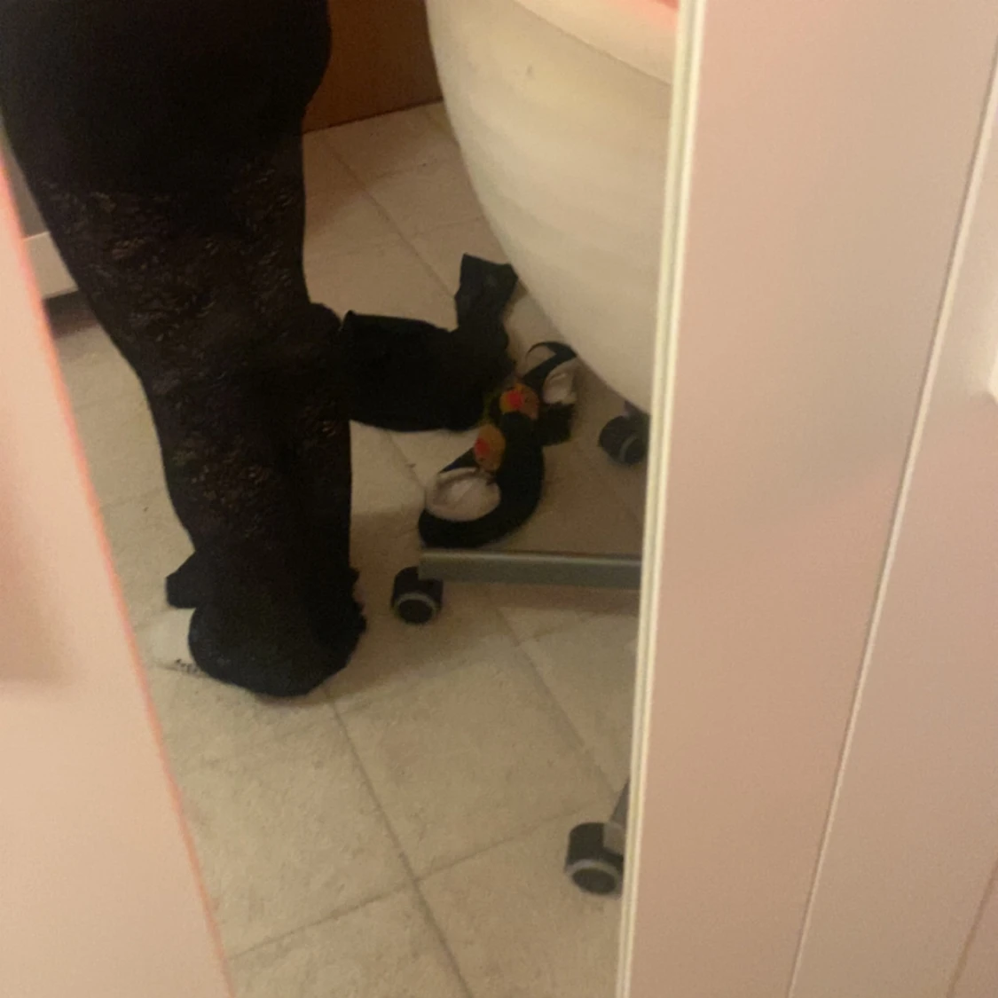 Svarta spetsleggings - 1