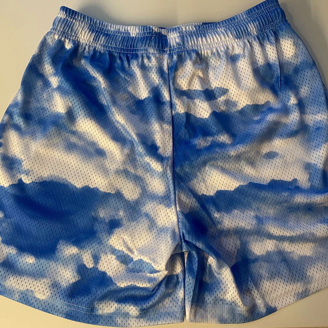 Blå molnmönstrade meshshorts EE M - 1