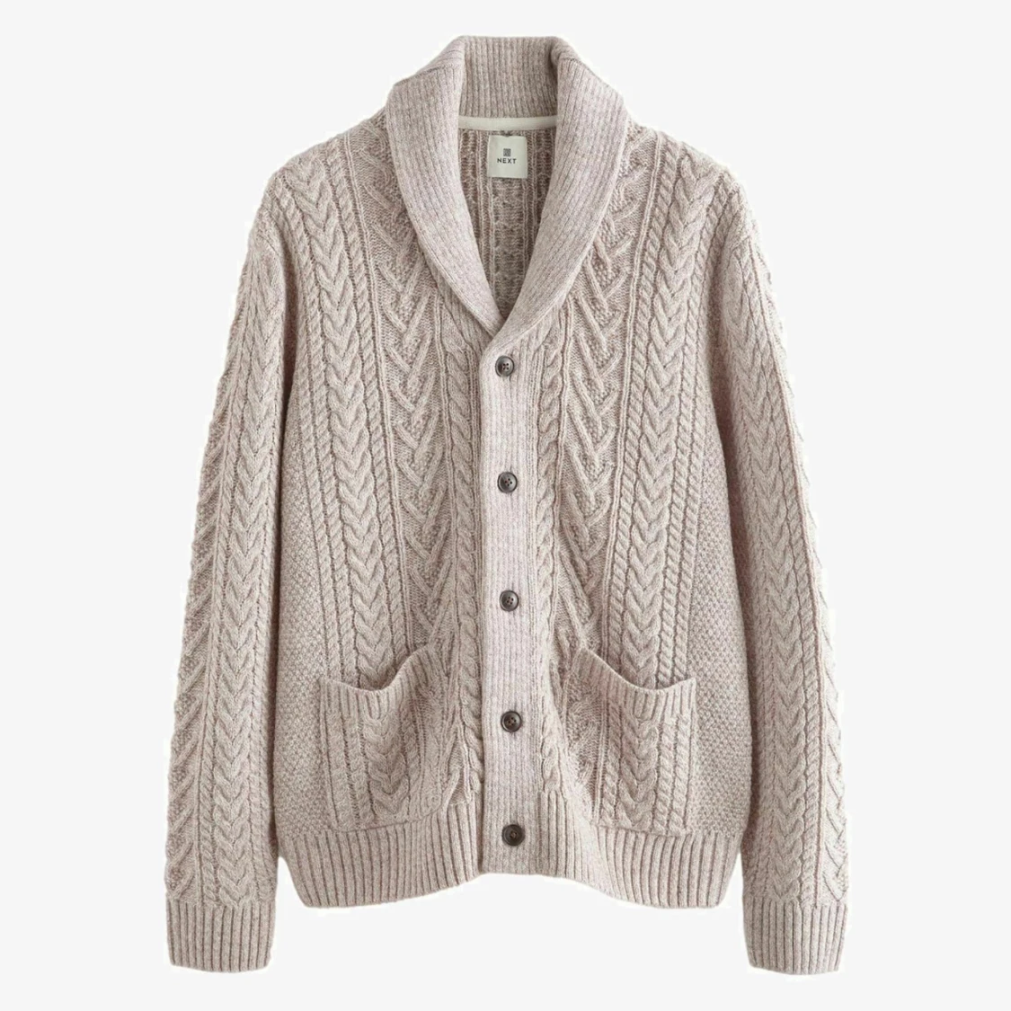 Beige stickad kofta från Next - 2