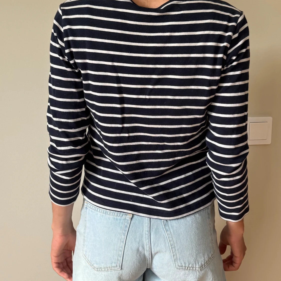 Randig långärmad tröja  - 1