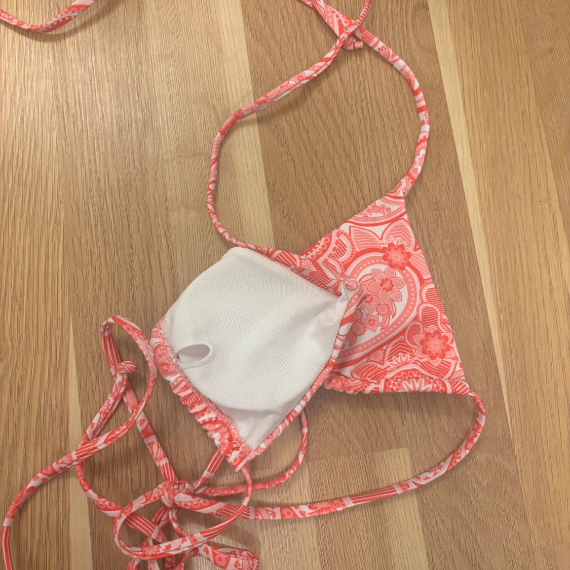 Rosa Vit Bikini Topp - 1