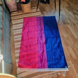 Bisexuella flaggan - Köpt för några år sedan och är i bra skick! Hoppas det finns ett nytt hem för flaggan där den faktiskt får hänga stolt (insåg får ett par år sedan att jag var pansexuel)