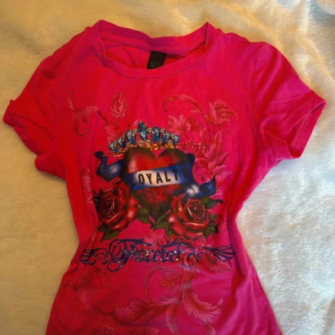 Y2k 2000s mcbling sommar babytee crop top - 1