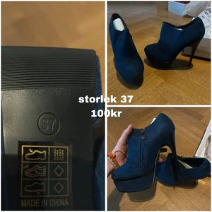 Mörkblå Klackskor  - oanvända, storlek 37.