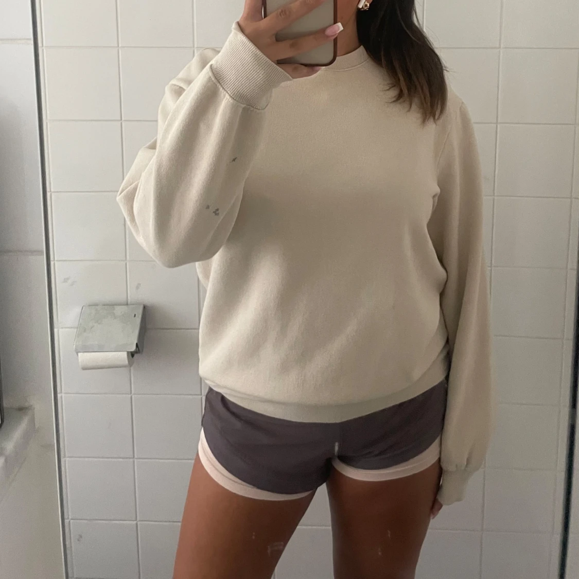 Beige sweatshirt från H&M, relaxed fit