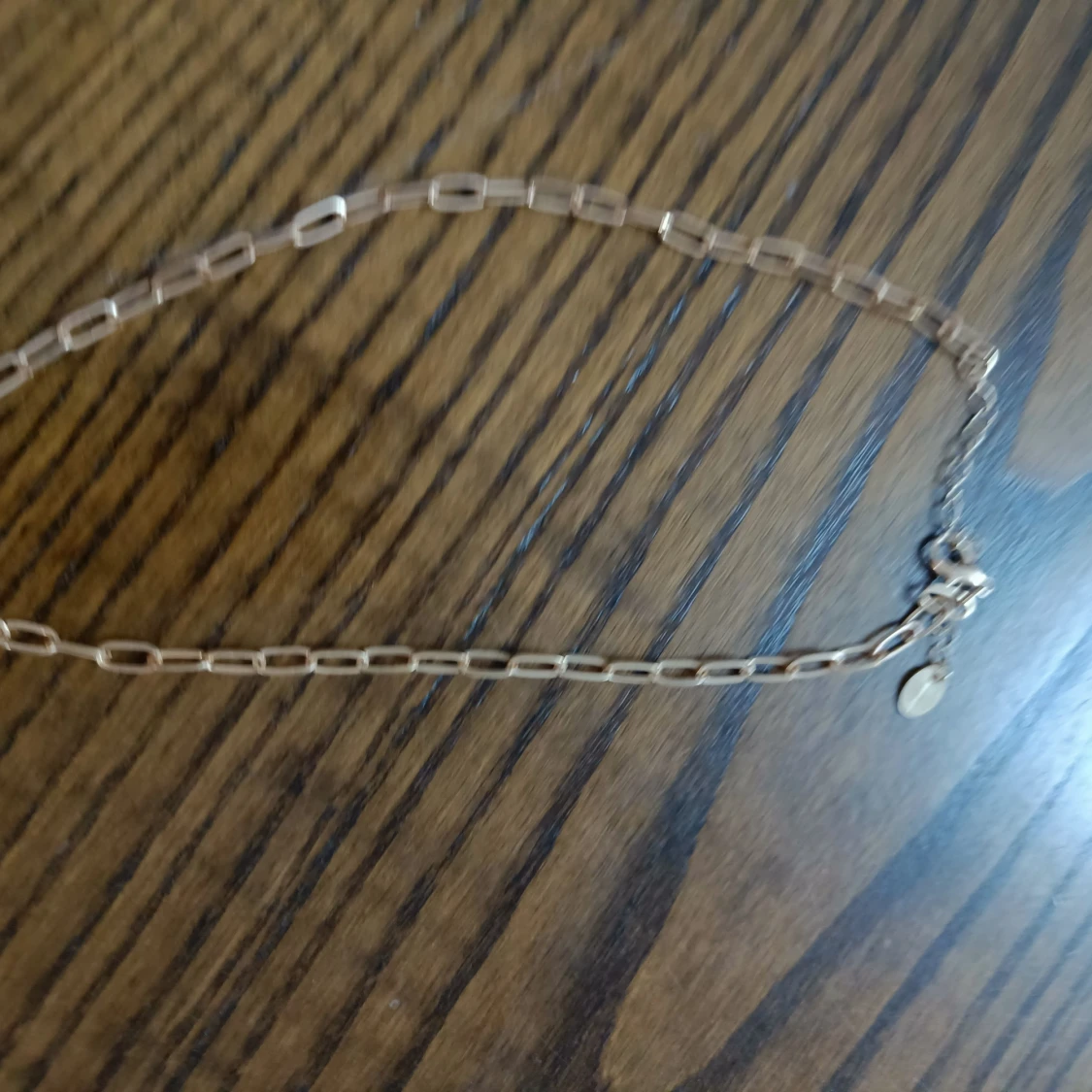 Guldigt halsband med rektangulära länkar