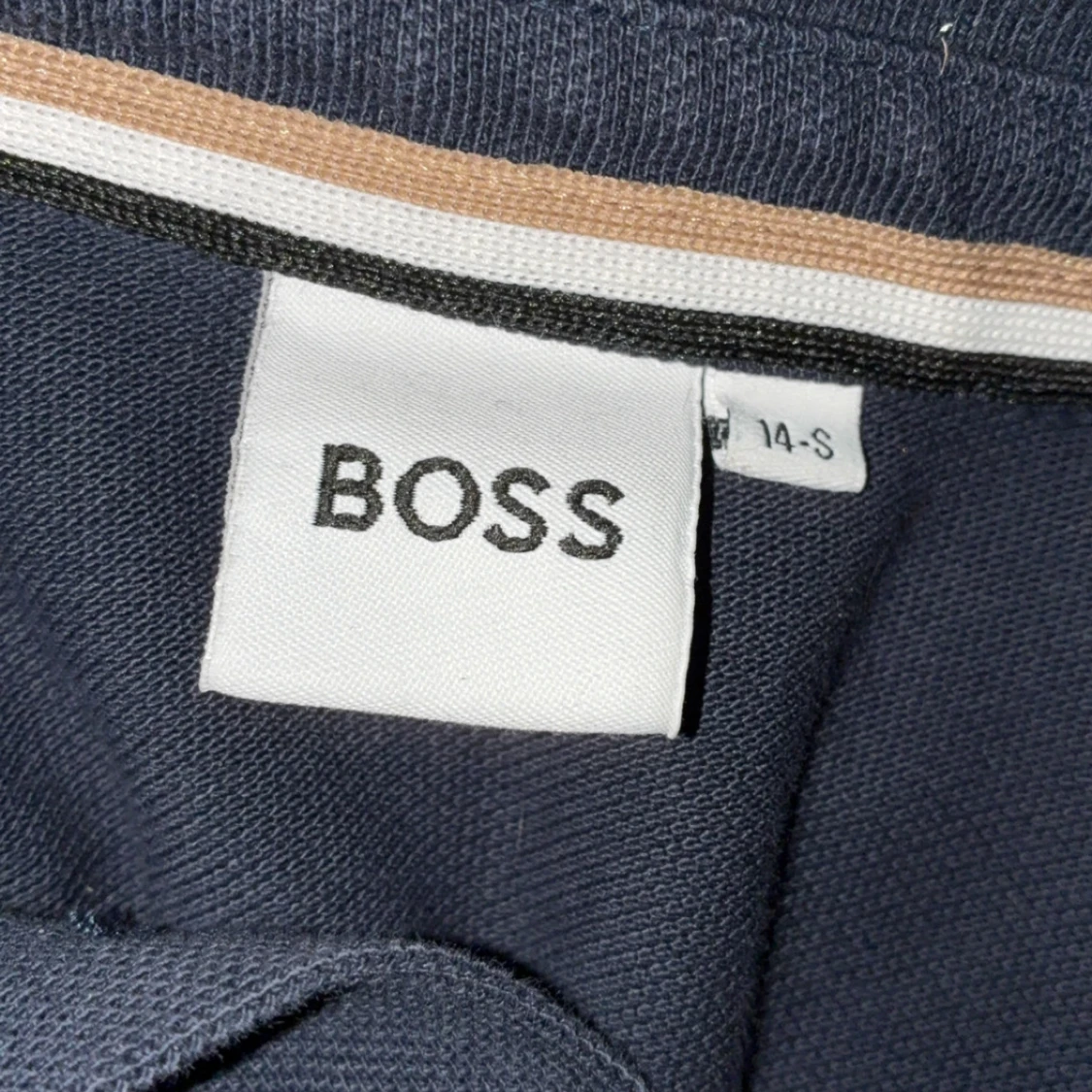 Mörkblå långärmad pikétröja BOSS - 2