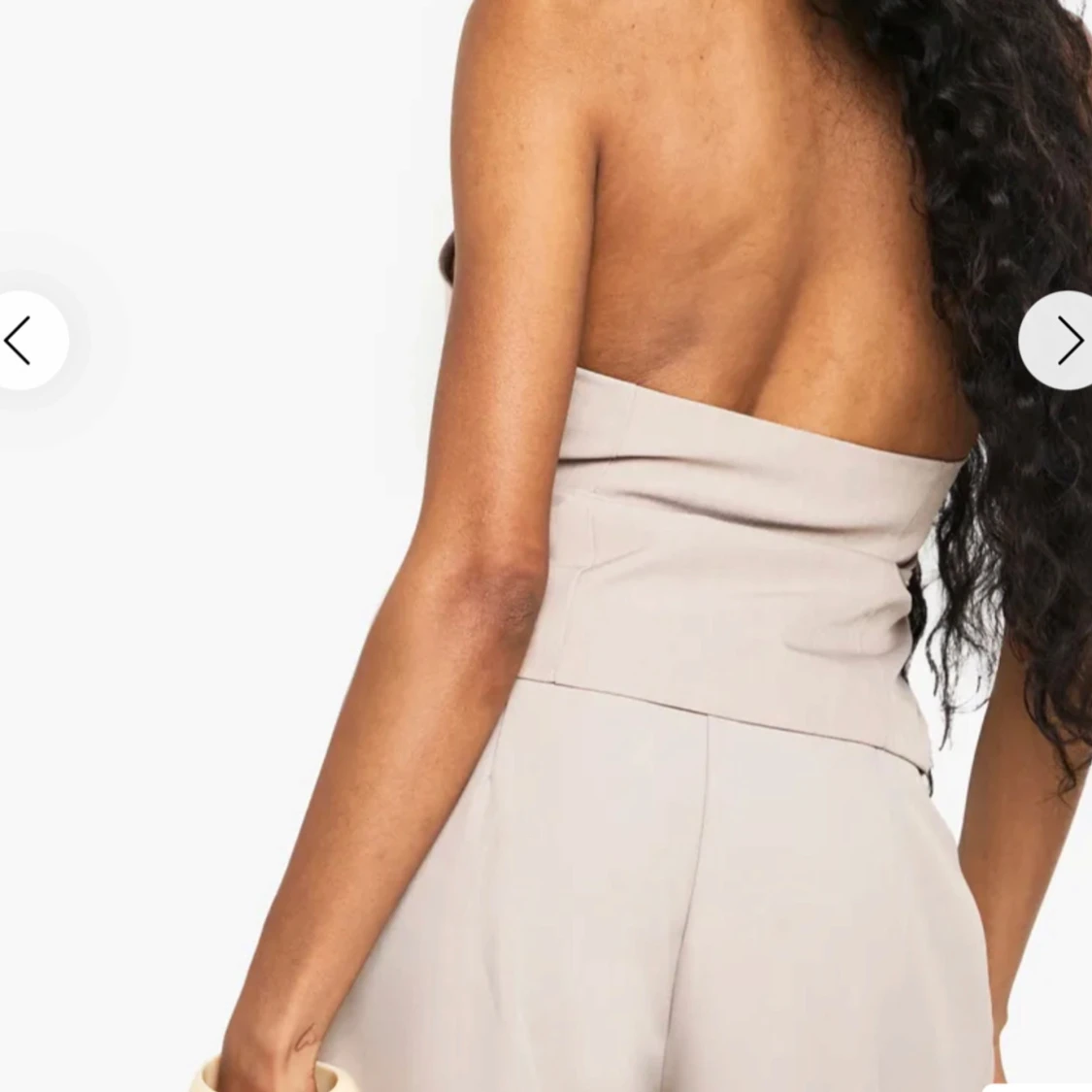 Beige tailored omlottopp från Boohoo - 1