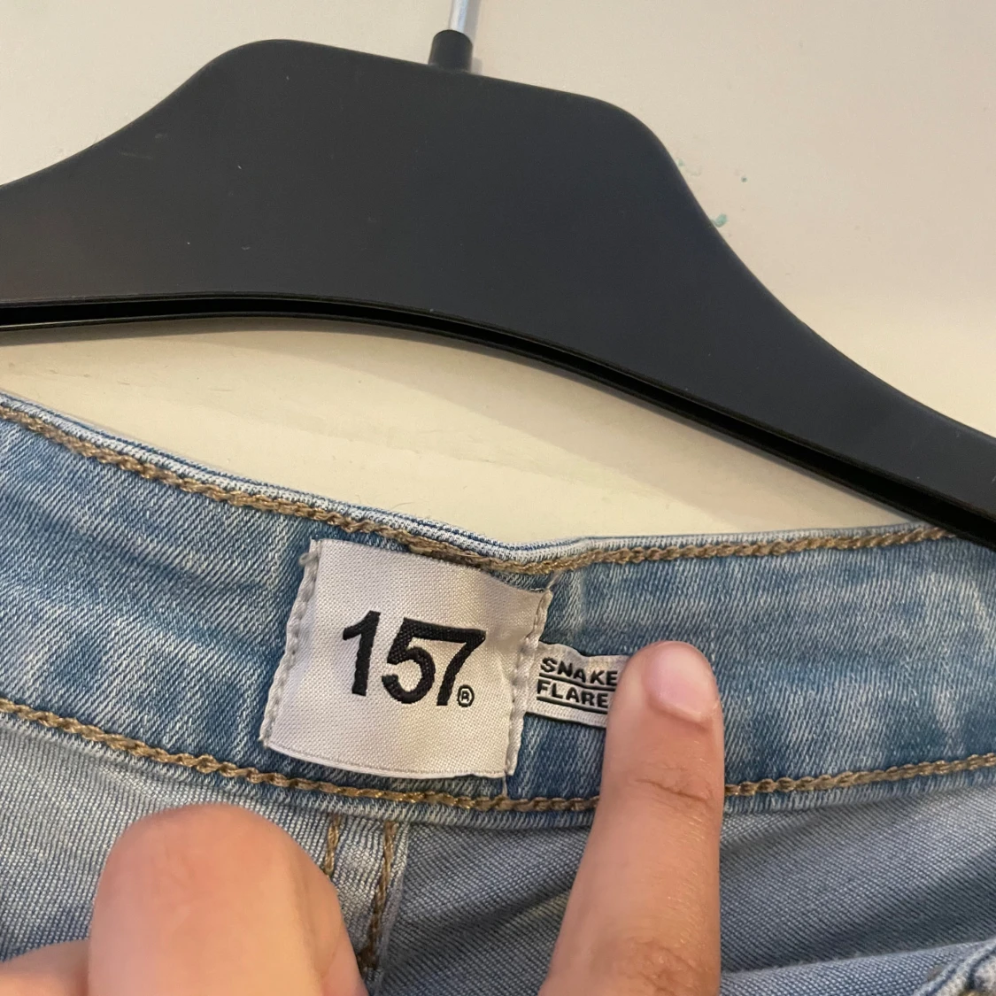 Ljusblå jeansbyxor från 157 - 2