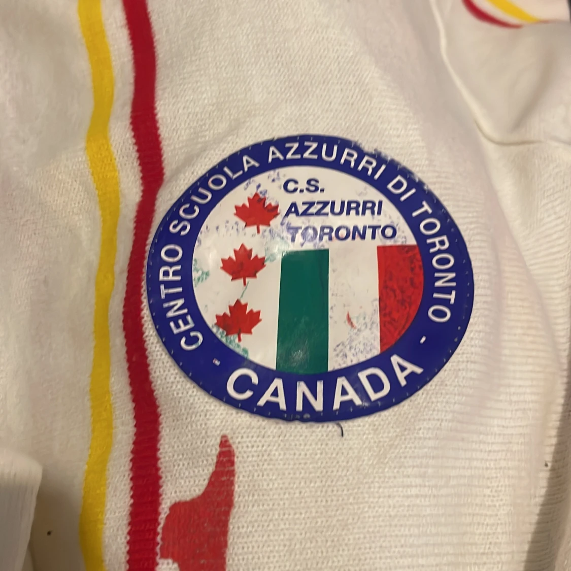 Vit vintage tröja med tryck - 2