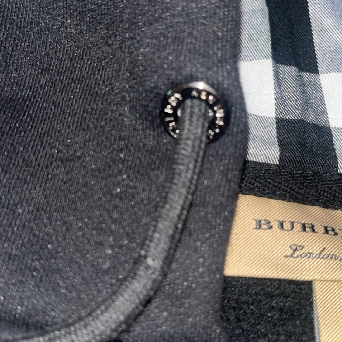 Svart hoodiejacka från Burberry