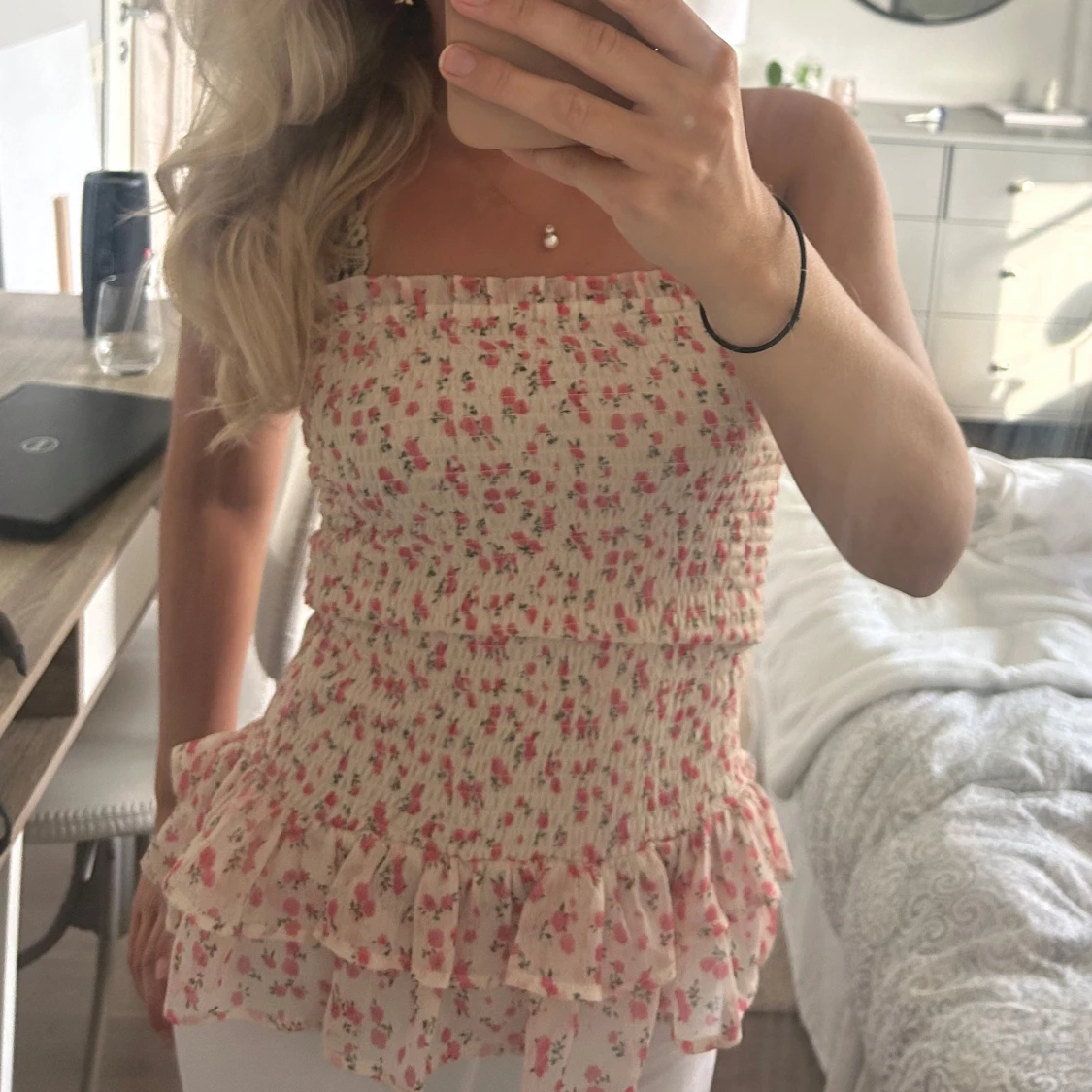 Blommig kjol/topp - 1