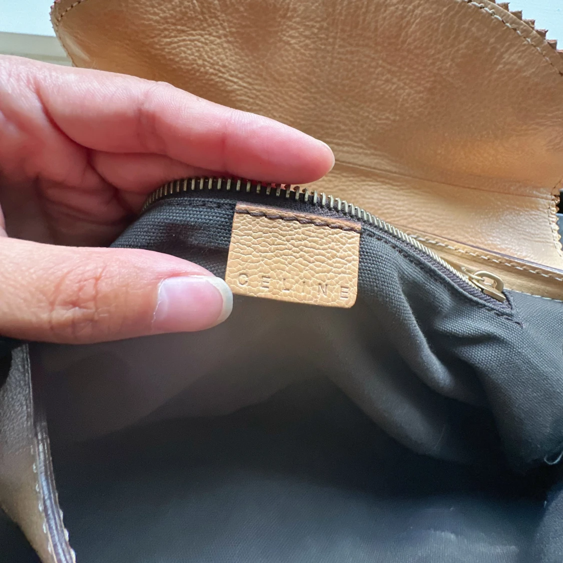 Vintage Beige handväska från Celine i skinn - 4