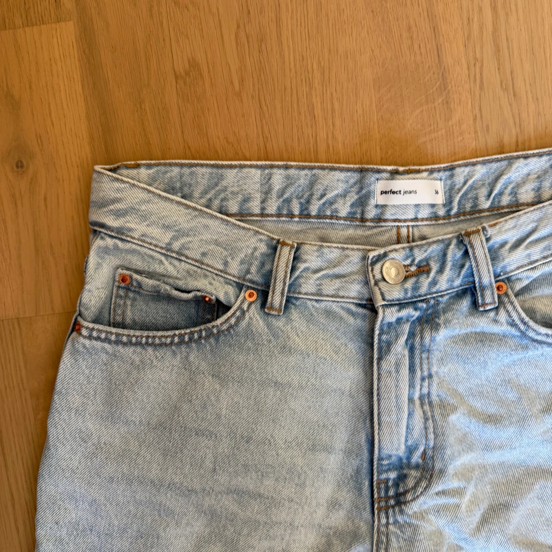 Ljusblå raka jeans  - 4