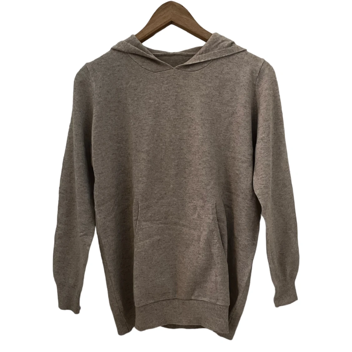 Beige 100% kashmir Hoodie - 90