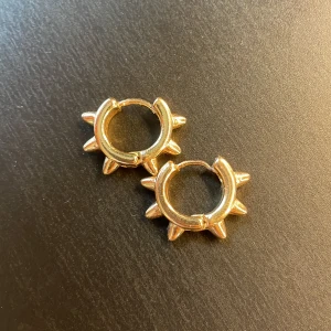 Spike peak örhängen  - Fina små edblad liknande örhängen i guld💕 säljer då jag har de riktigta nu. 
