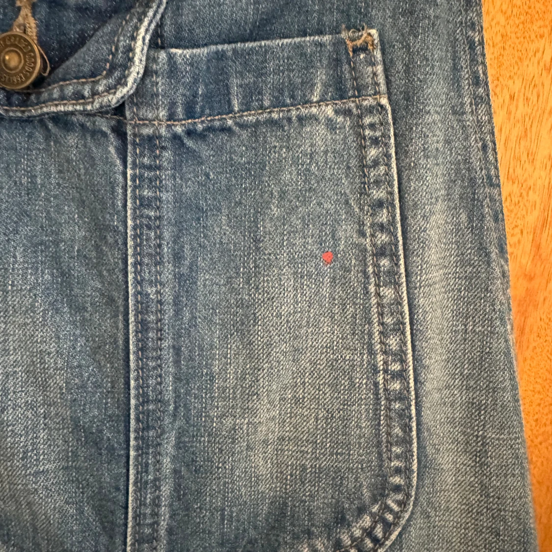 Blåa hängselshorts, strl S - 91