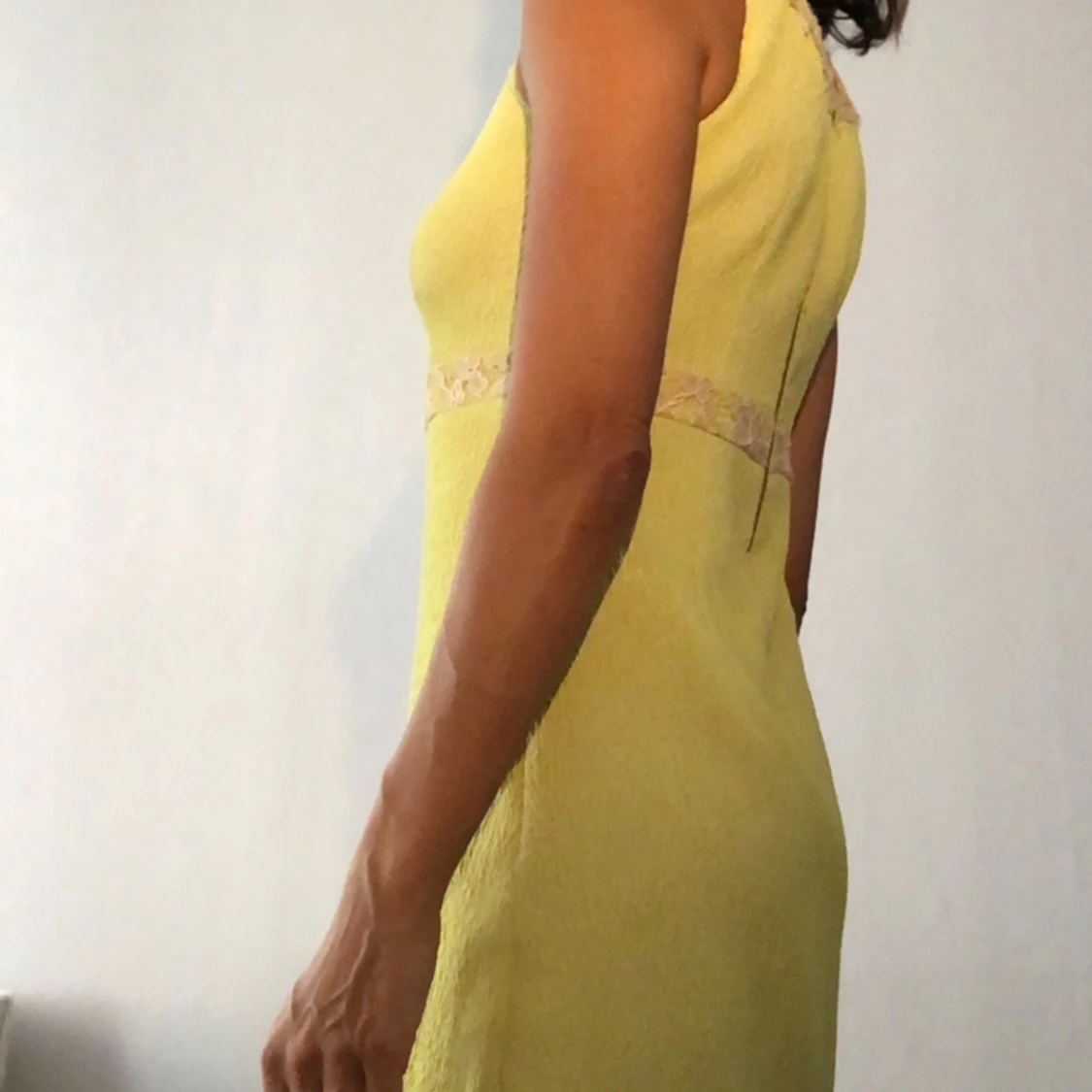 Klänning i citronfärg/lime  - 92