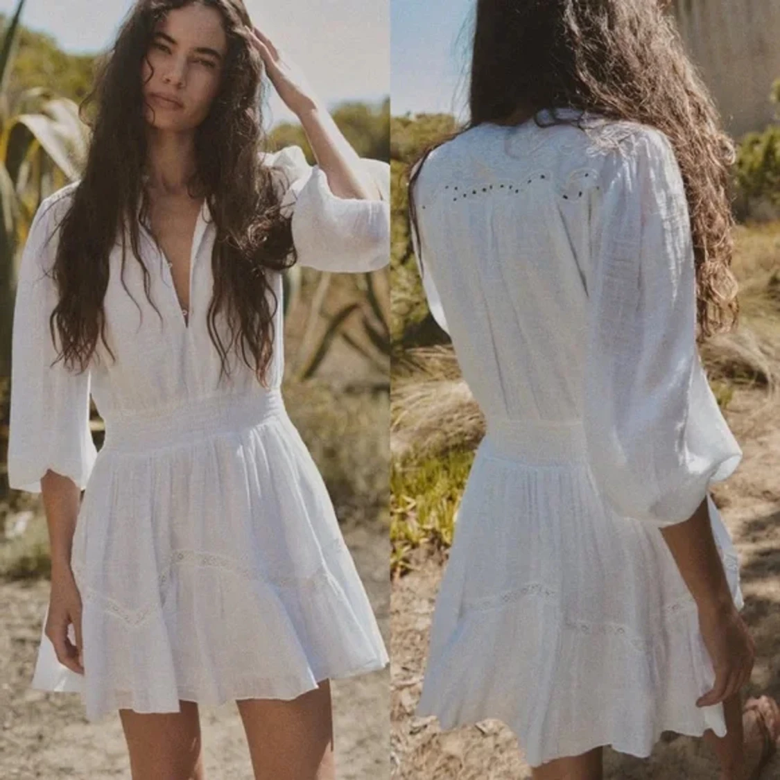 Vit klänning Zara - 90