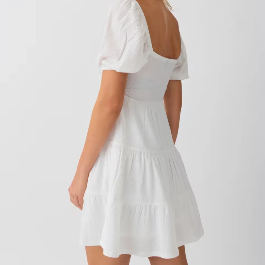 Vit kort klänning - 90