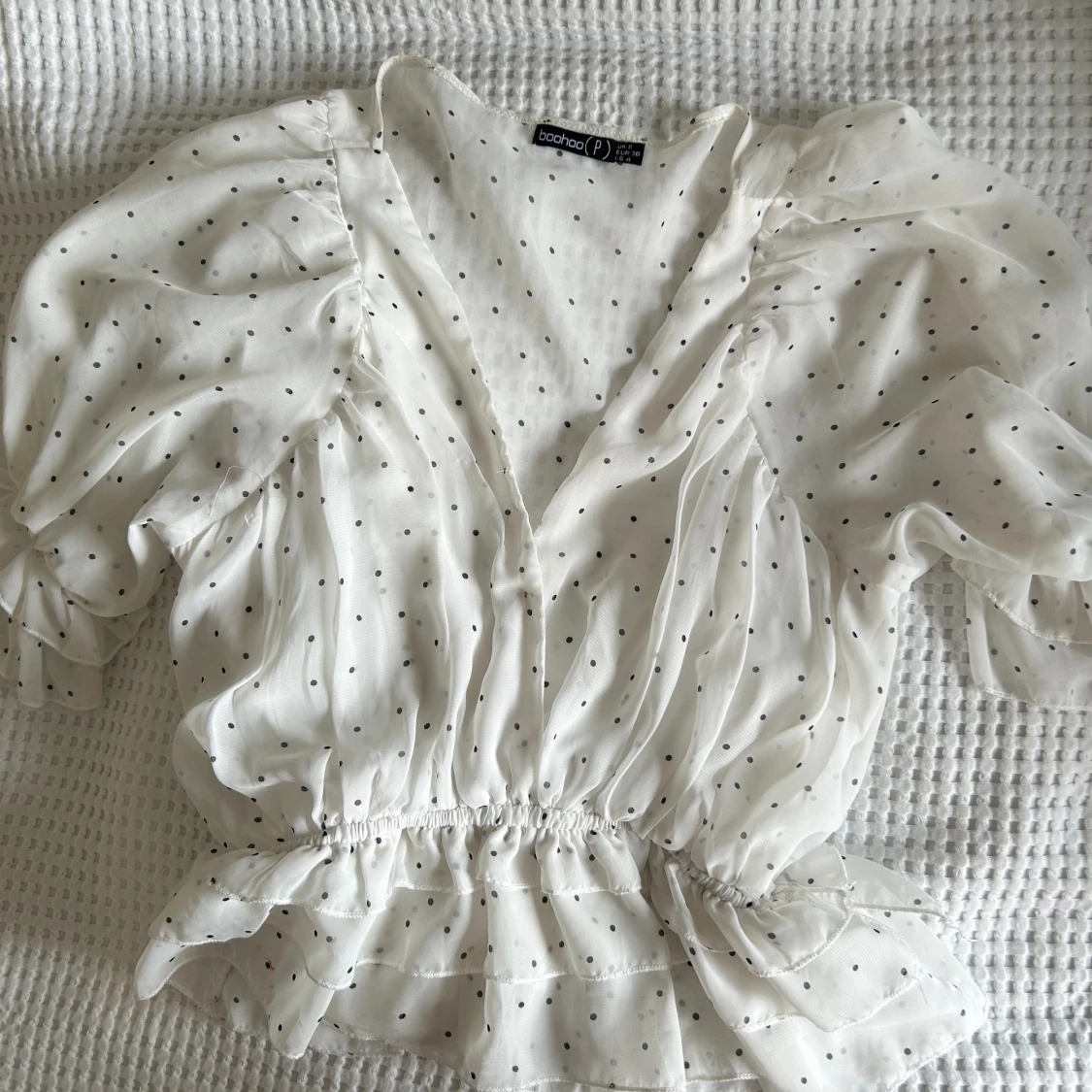 Vit prickig topp/ Blus - 90