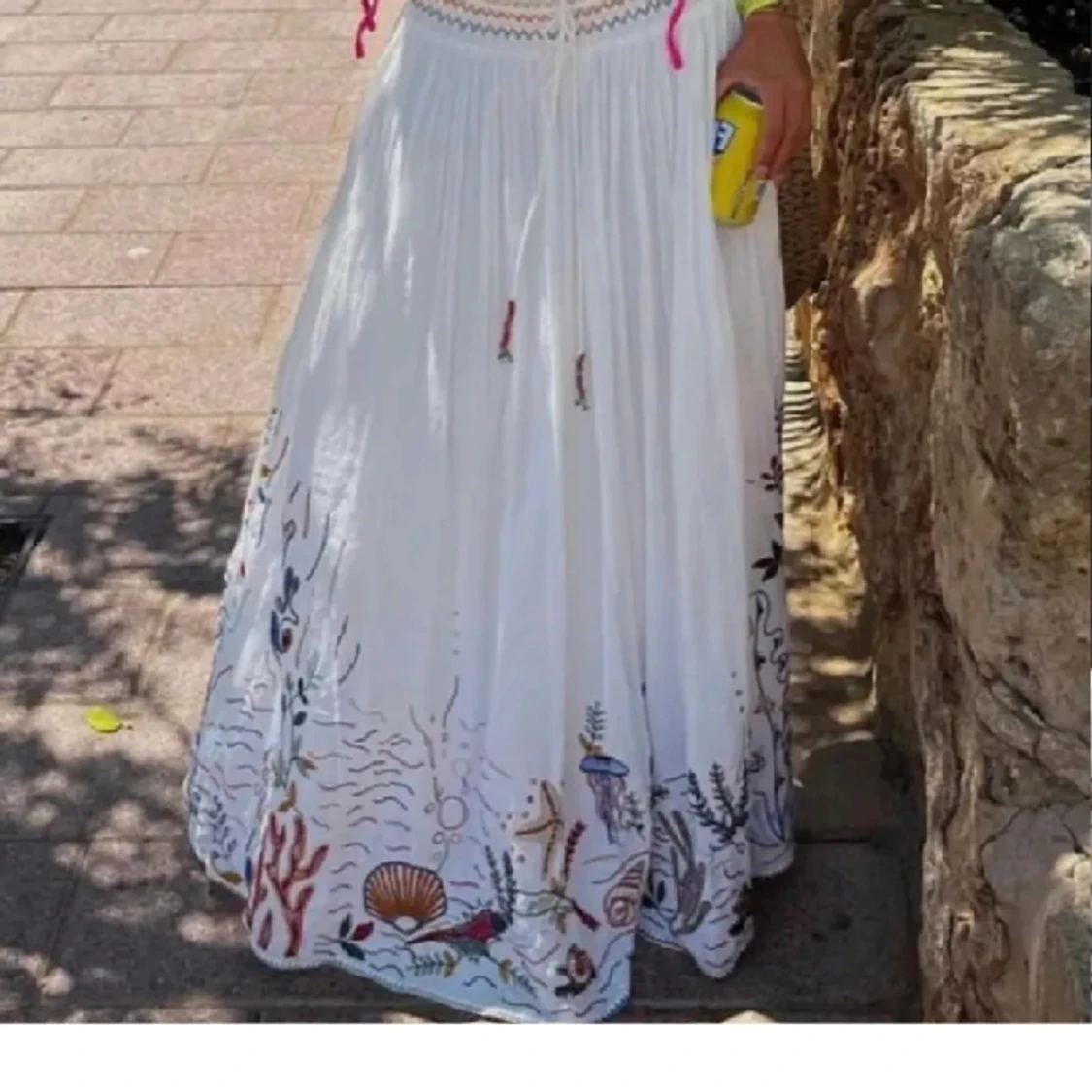 Zara långkjol med broderi - 1