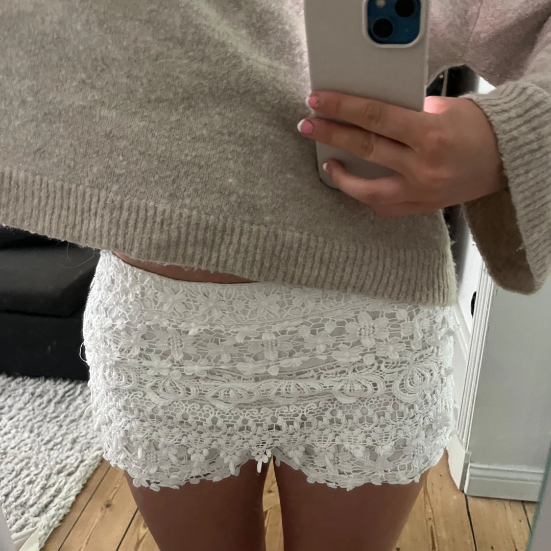 Vita spetsshorts  - 92