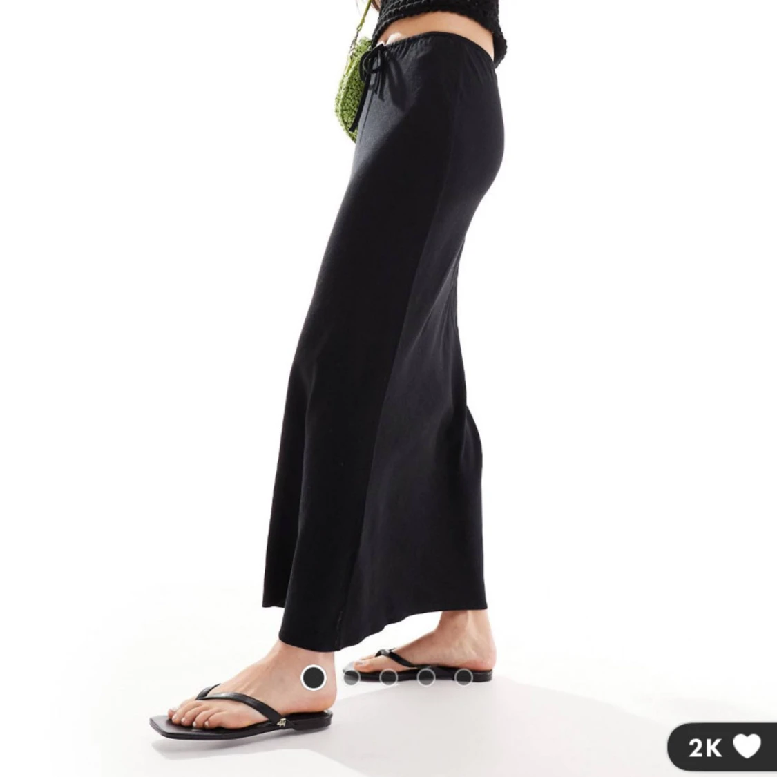 Maxikjol i linneblandning - 90