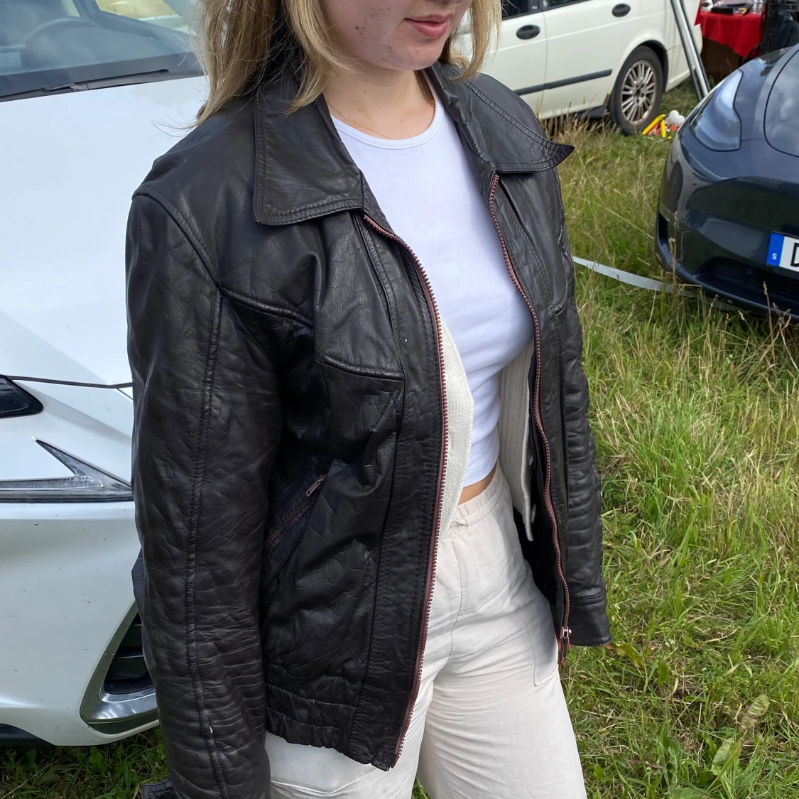 Vintage skinnjacka - 91