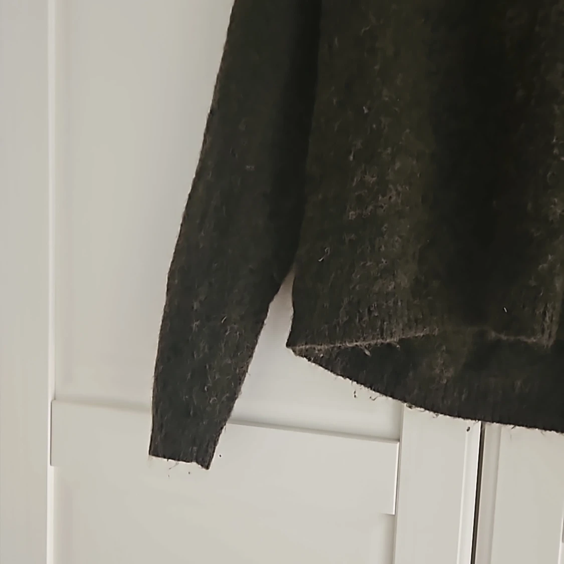 Mossgrön mohair/ull ttöja - 90