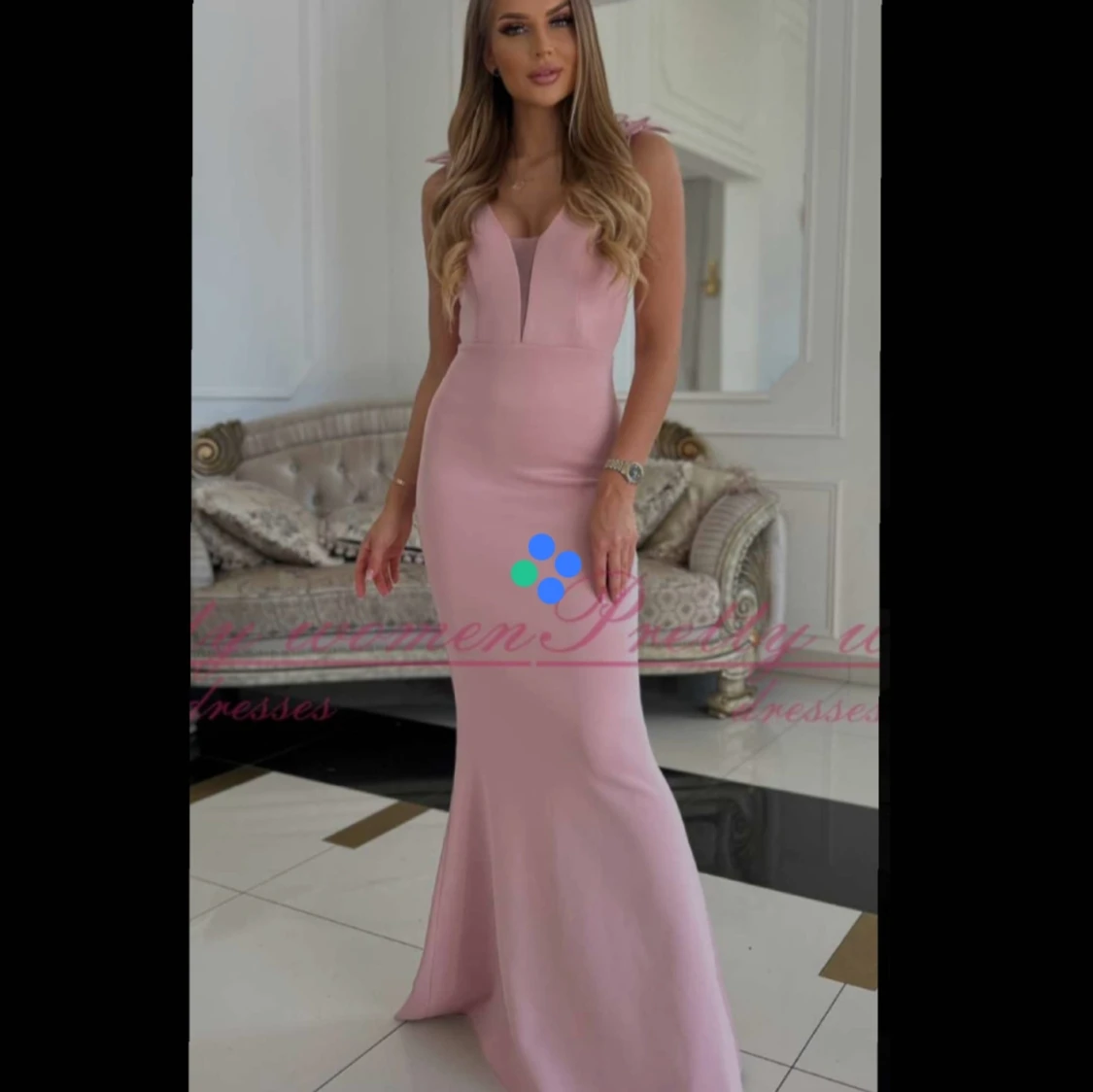 Rosa sjöjungfru klänning 