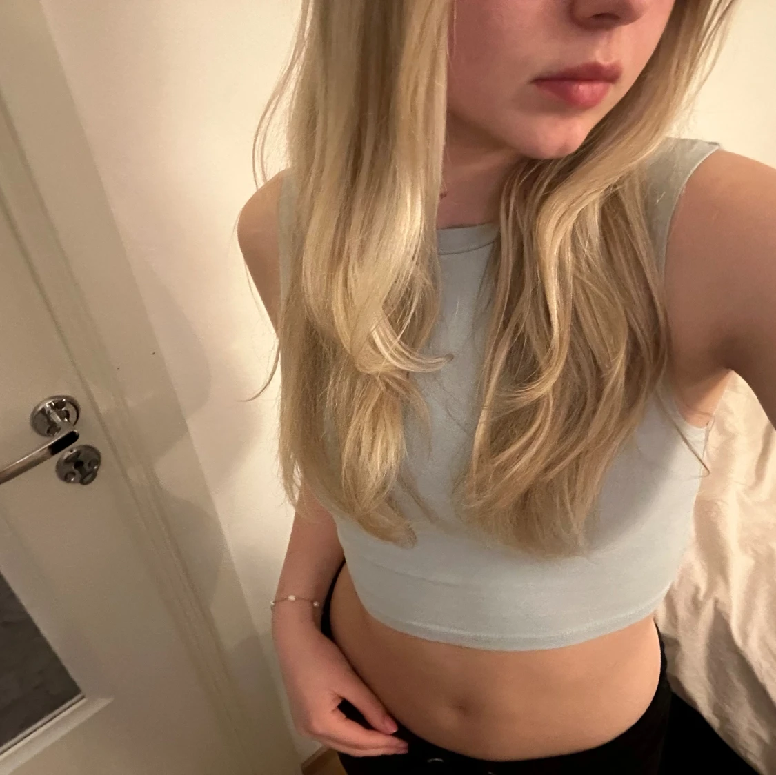 Blått linne - zara - 91